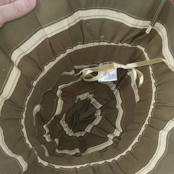 Grace Hats Fancy Bucket Style Hat Wide Ribbon Bow Detail Stripes Drawstring - Picture 4 of 9